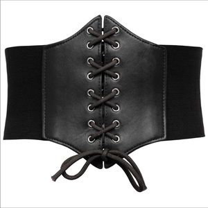 Lace-up Cinch Tied Corset Elastic Waist Belt